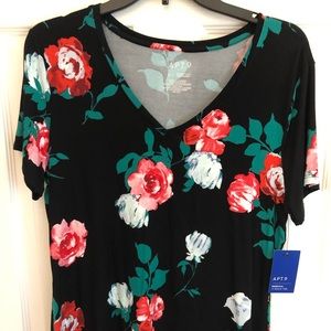 APT. 9 Black and rose top